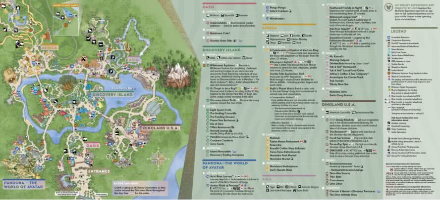 Disneys Animal Kingdom (Florida) - Parkkarte