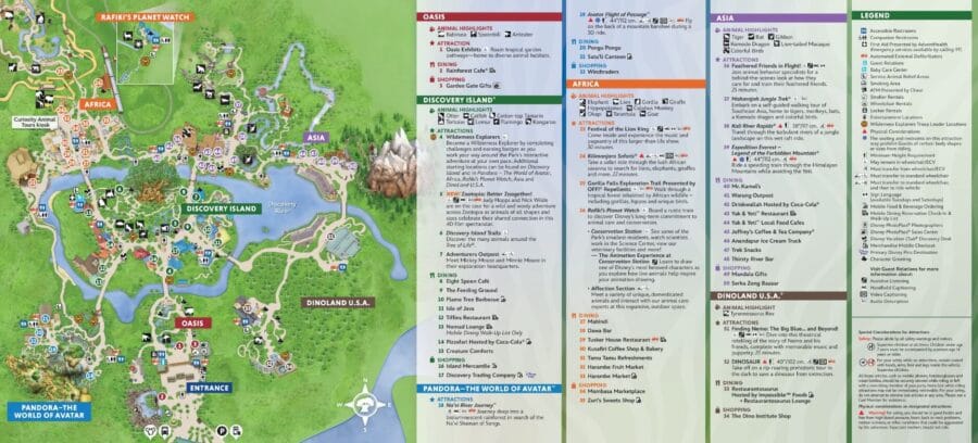 Disneys Animal Kingdom (Florida) - Parkkarte