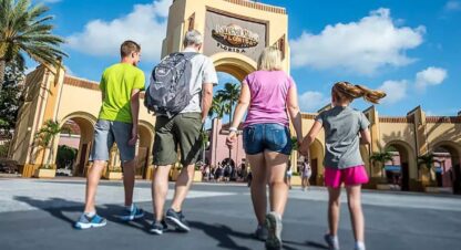 Universal Orlando Resort Familie Am Parkeingang