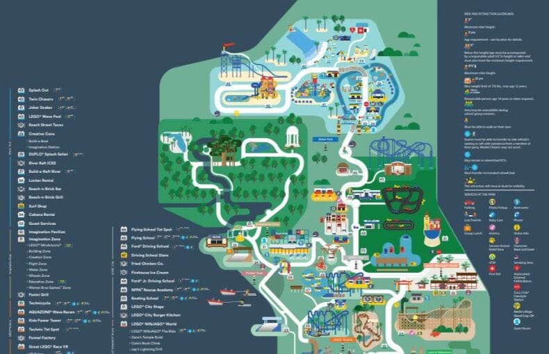 Karte vom LEGOLAND Florida