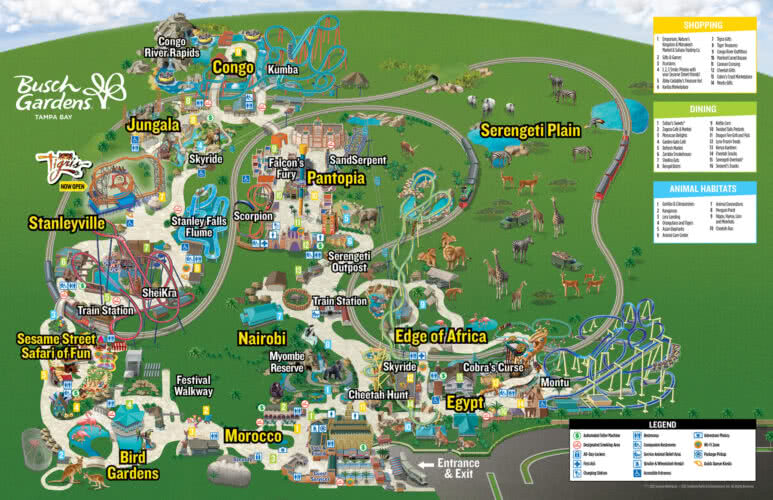 Freizeitpark Karten für Busch Gardens Tampa