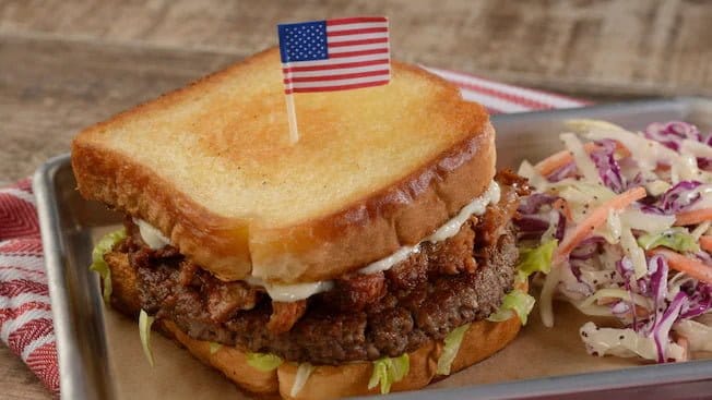 Epcot Restaurant Regal Eagle Plant Based Burger Flag