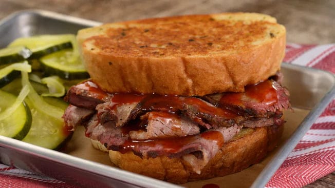 Epcot Restaurant Regal Eagle Texas Beef Brisket Sandwich
