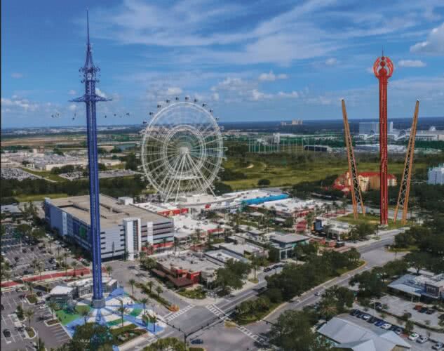 ICON Orlando kündigt für 2021 neue aufregende Attraktionen an: Der ICON Park Drop Tower (131 m hoch!) und der ICON Park Slingshot.