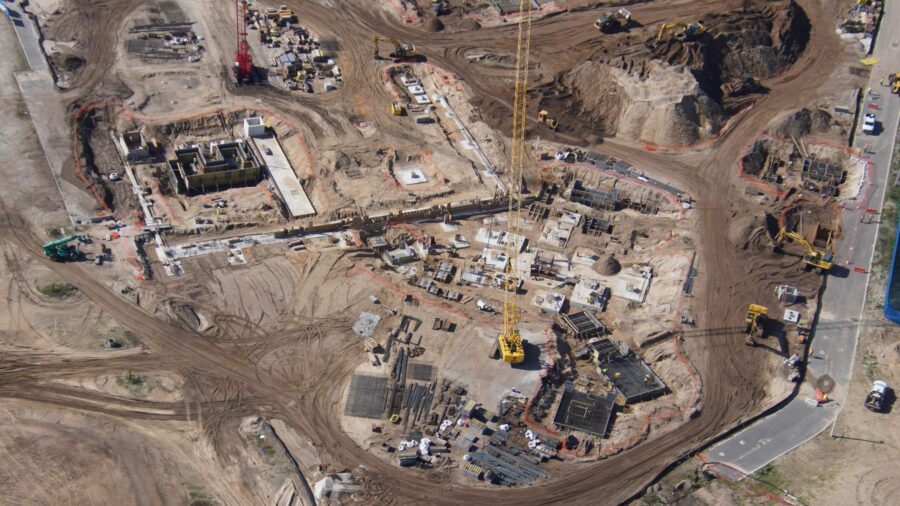 «Super Nintendo World»-Baustelle April 2022