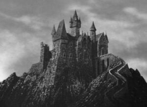 Frankenstein-Schloss in klassischen Filmen