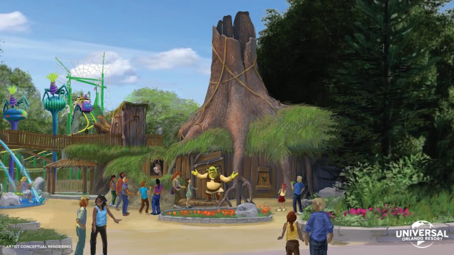 Shrek's Swamp Meet im DreamWorks Land in den Universal Studios Florida