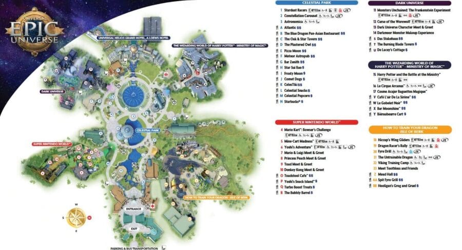 Freizeitpark Karte Universal Epic Universe